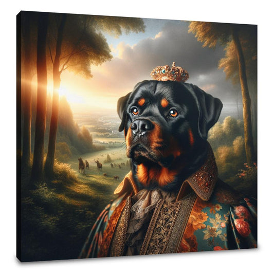 Regal Rottweiler Reverie Canvas - Main Image