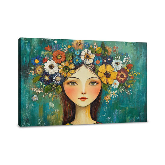 Mother's Floral Crown Canvas - Main Image