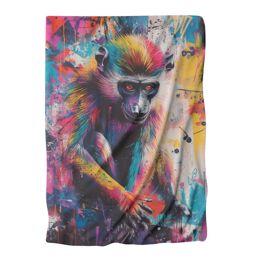 Rainbow Baboons Blanket - Main Image