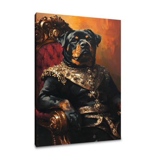 Regal Rottweiler Sunset Canvas - Main Image