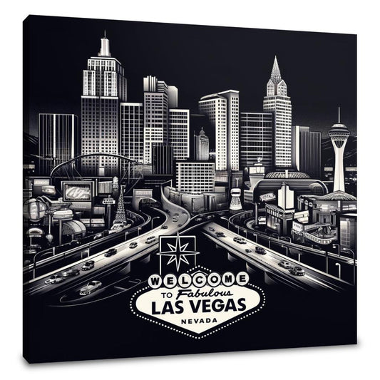 Vegas Nightscape Canvas - Main Image