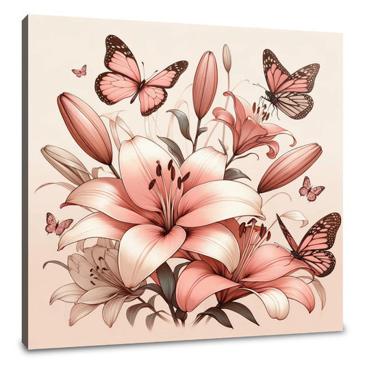 Blush Lily Whispers Canvas - Main Image