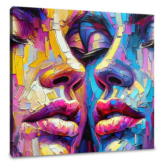 Vibrant Contrast Faces Canvas - Main Image