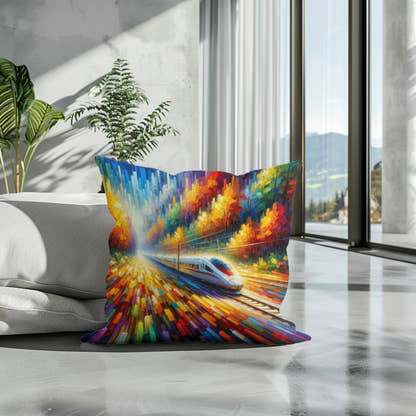 Autumn Express Cotton Cushion - Secondary Image 3