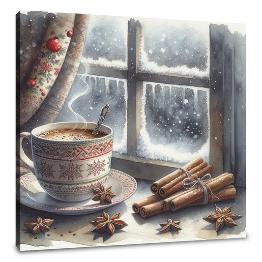 Solitary Winter Reflections Canvas - Main Image