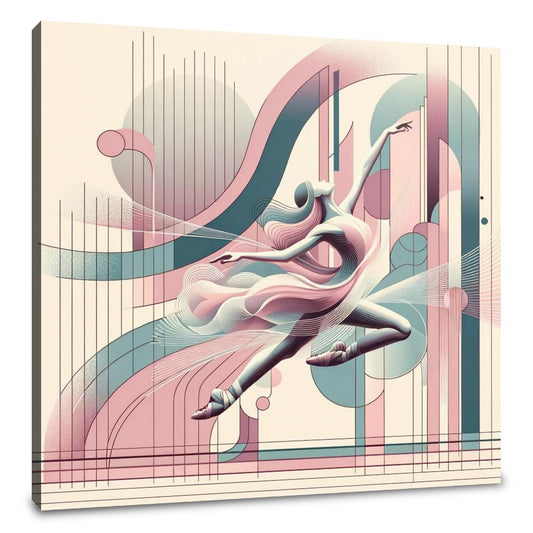 Rhythmic Whispers: Pastel Pulse Canvas - Main Image
