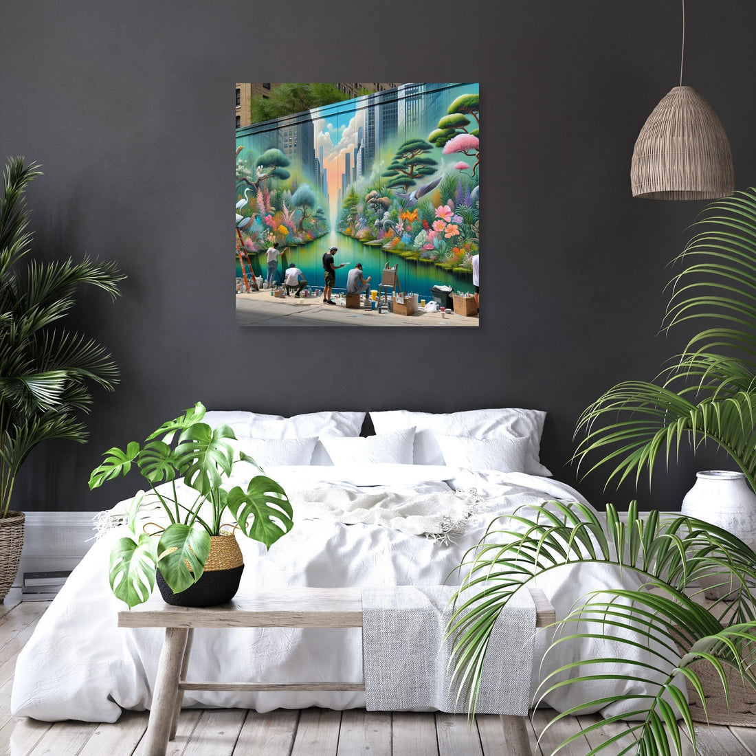 Urban Garden Mural Canvas - Secondary Image 6