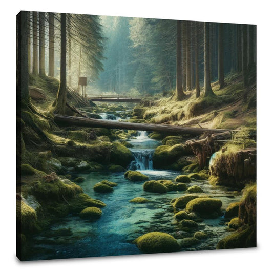 Forest Stream Serenity Canvas - Main Image