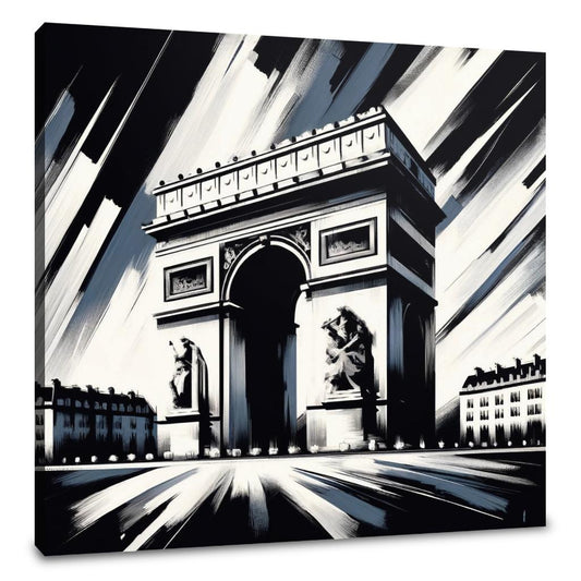 Arc de Triomphe in Contrast Paris Canvas - Main Image