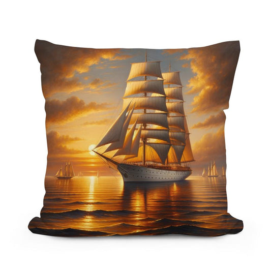 Sunset Voyage Cotton Cushion - Main Image