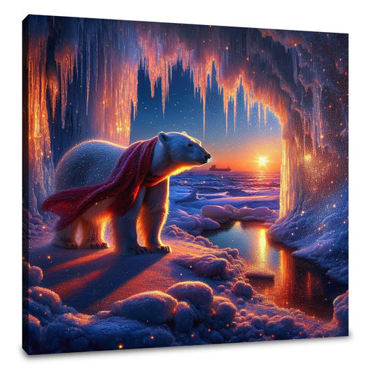 Dusk Majesty: Polar Serenity Canvas - Main Image