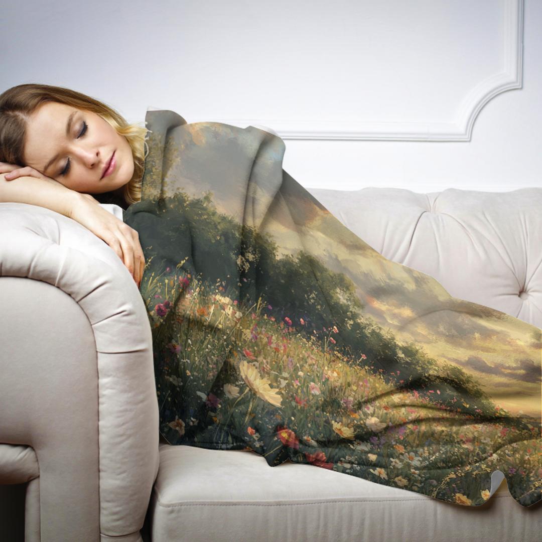 Sunset Meadow Mystique Blanket - Secondary Image