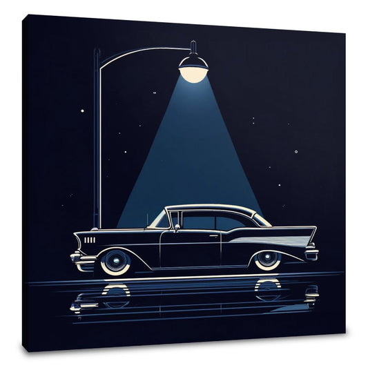 Vintage Car in Dark Tones Canvas - Main Image