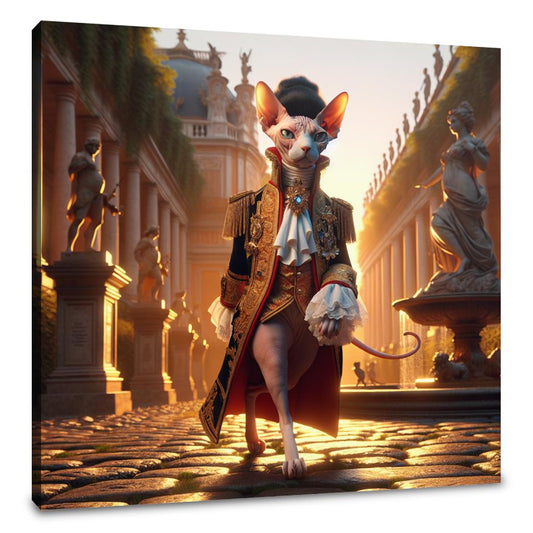 Regal Sphynx Twilight Courtyard Canvas - Main Image