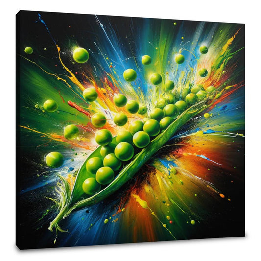 Vibrant Pea Explosion Canvas - Main Image