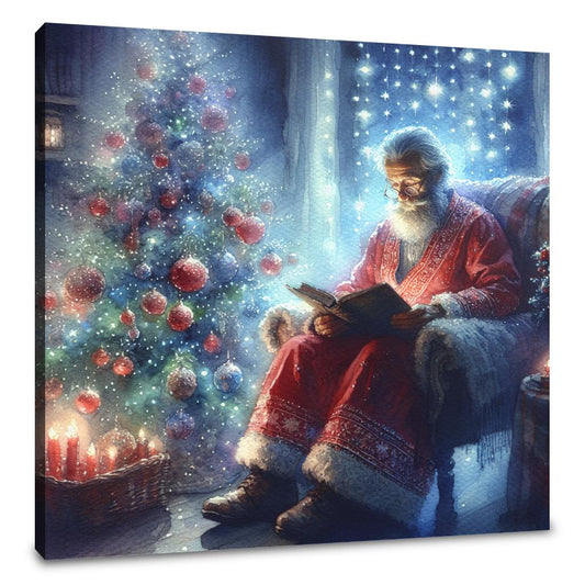 Santa's Reflective Eve Canvas - Main Image