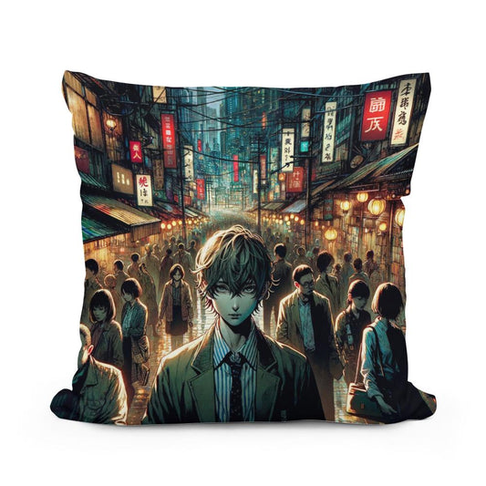 Metropolis Shadows Thriller Cotton Cushion - Main Image