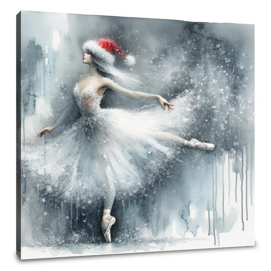 Ballerina's Winter Solitude Canvas - Main Image