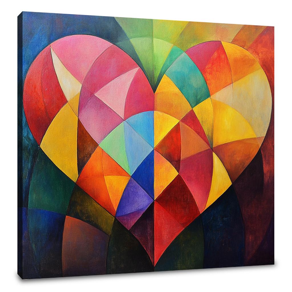 Geometric Heart Canvas - Main Image