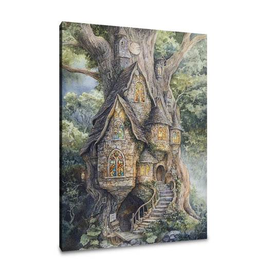 Enigmatic Elven Tree Canvas - Main Image
