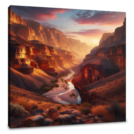 Golden Canyon Majesty Canvas - Main Image