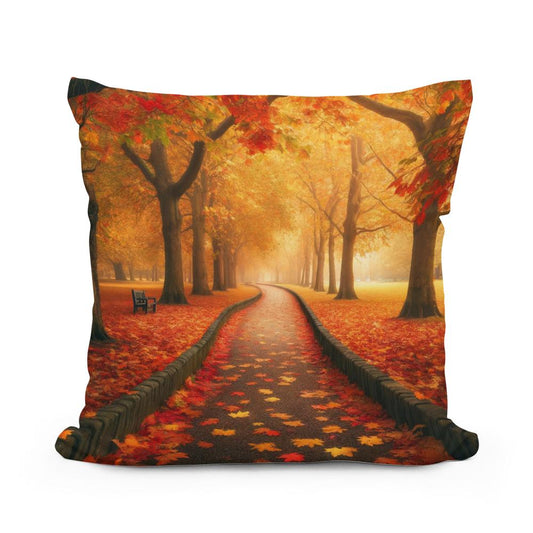 Autumn Pathway Serenity Cotton Cushion - Main Image