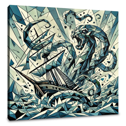 Cubist Kraken Canvas - Main Image