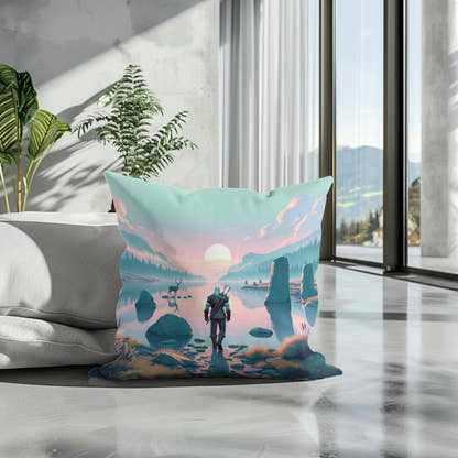 Twilight Tranquillity Cotton Cushion - Secondary Image 3