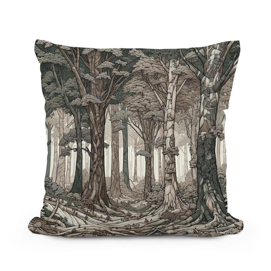 Enchanted Forest Whispers Cotton Cushion - Main Image
