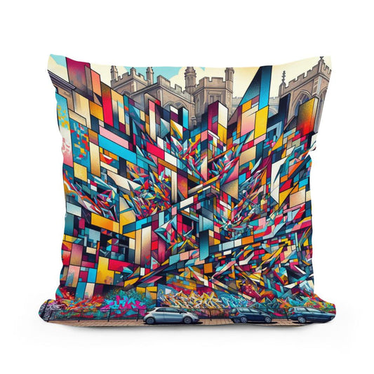 Bristol Cubist Streets Cotton Cushion - Main Image