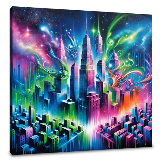 Neon Dreamscape Canvas - Main Image