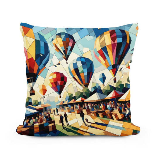 Festival of Shapes Cotton Cushion - Main Image