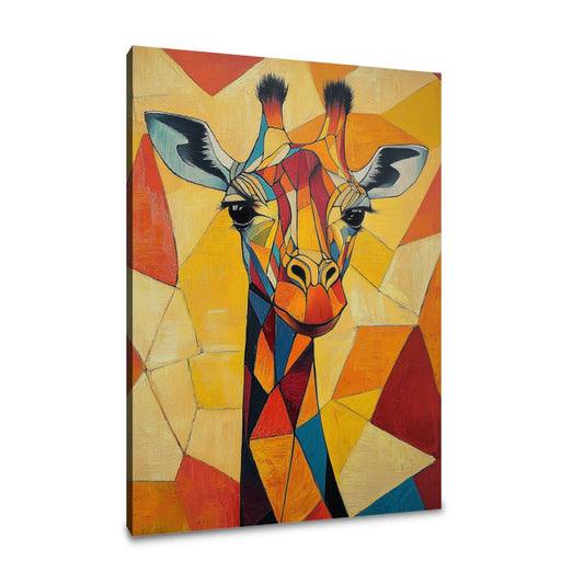 Geometric Giraffe Canvas - Main Image