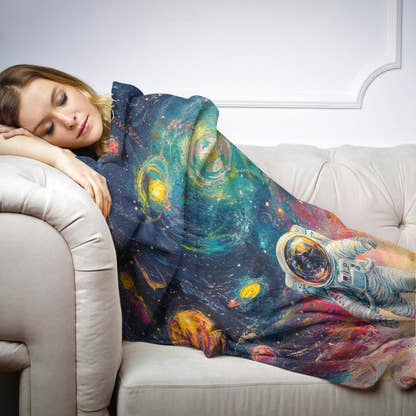 Celestial Dreaming Astronaut Blanket - Secondary Image