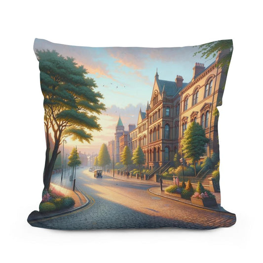 Serene Belfast Morning Cotton Cushion - Main Image