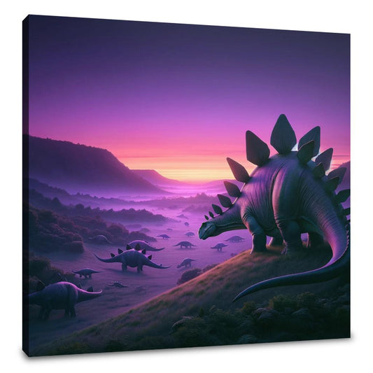 Twilight Valley Stegosaurus Canvas - Main Image