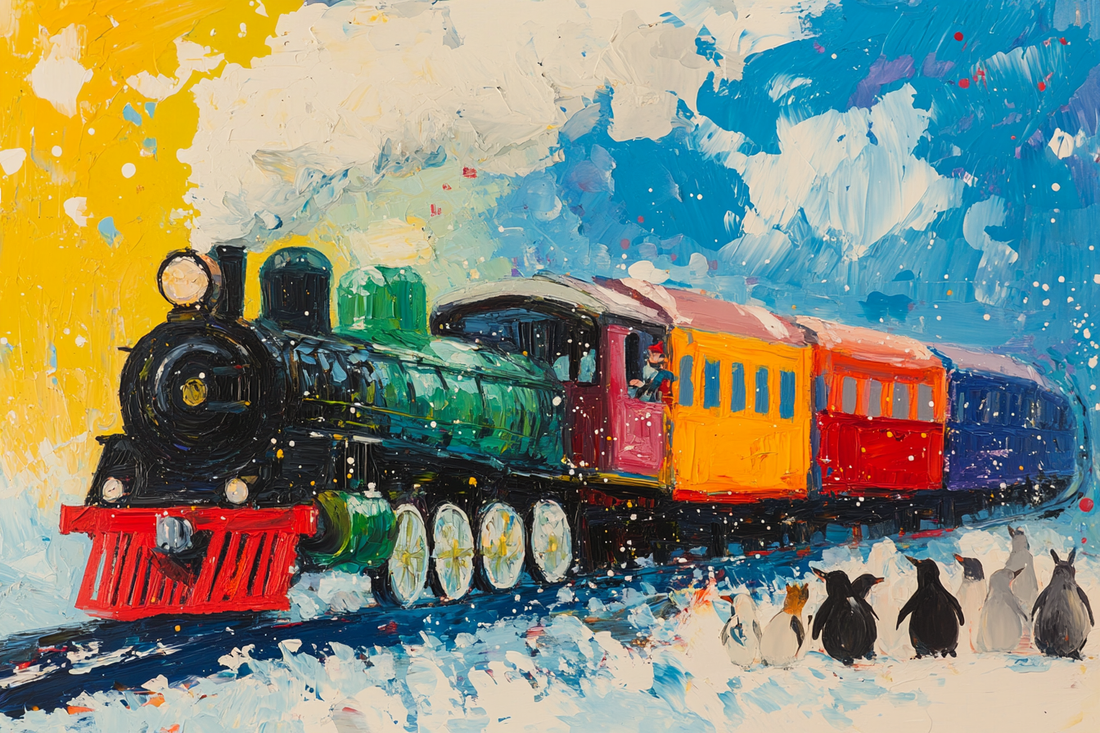 Animal Train Adventure Canvas