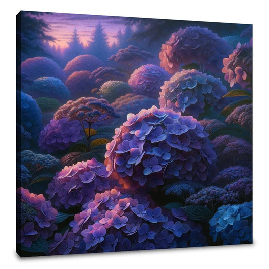 Twilight Hydrangea Harmony Canvas - Main Image