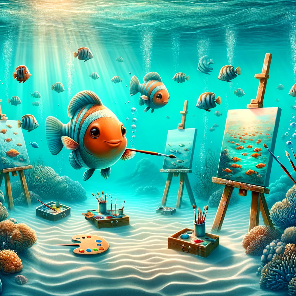 Aquatic Artistry Cotton Pillow