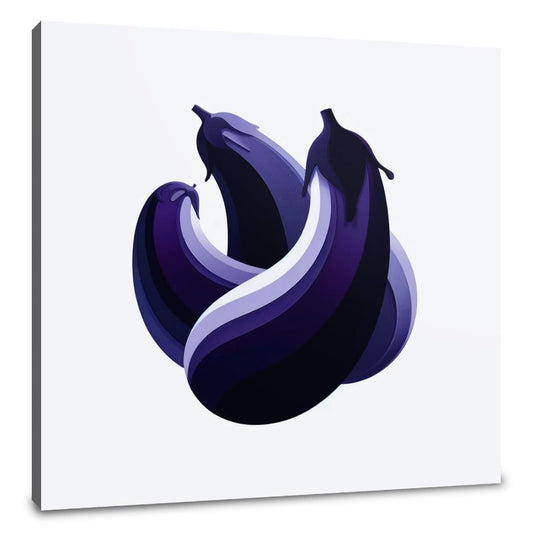 Abstract Aubergine Assembly Canvas - Main Image