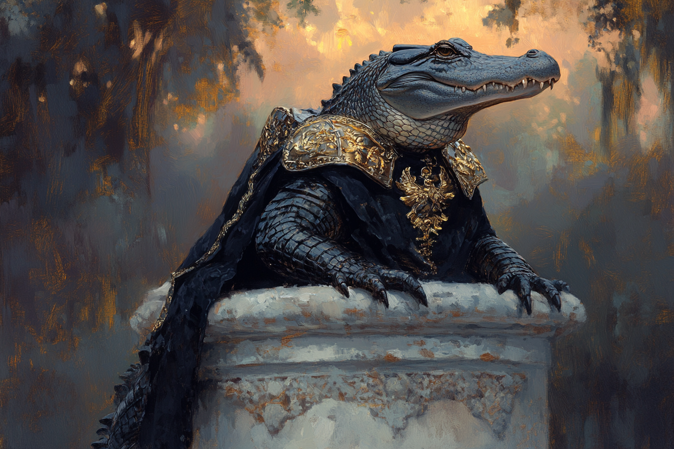 Armoured Alligator Canvas