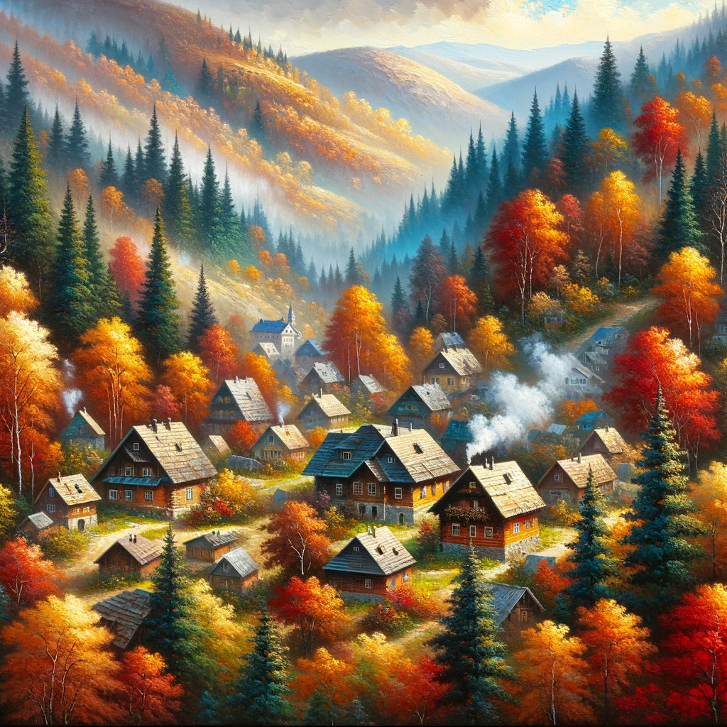 Autumnal Haven Cotton Cushion