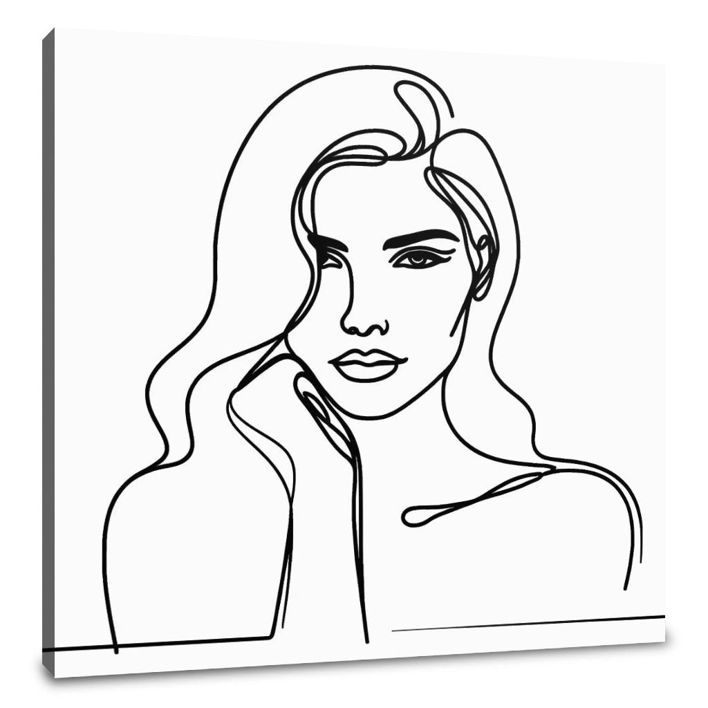 Woman:Line Simplicity Canvas - Main Image
