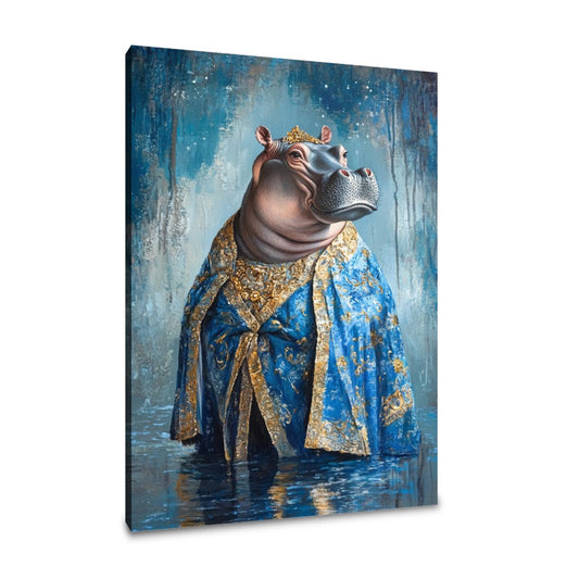 Hippopotamus Majesty Canvas - Main Image