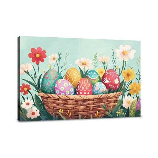 Easter Basket Blooms Canvas - Main Image