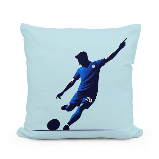 Royal Blue Strike Cotton Pillow - Main Image