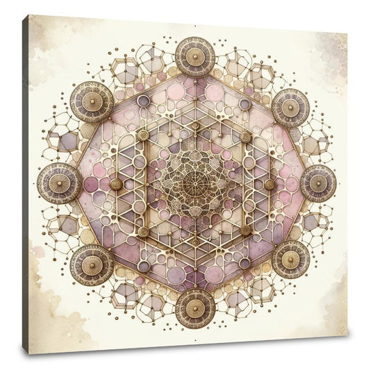 Victorian Lace Geometry Canvas - Main Image