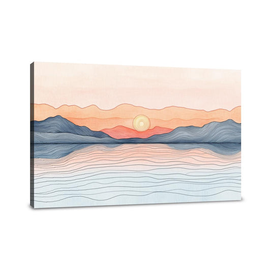Dawn Reflection Lake Canvas - Main Image