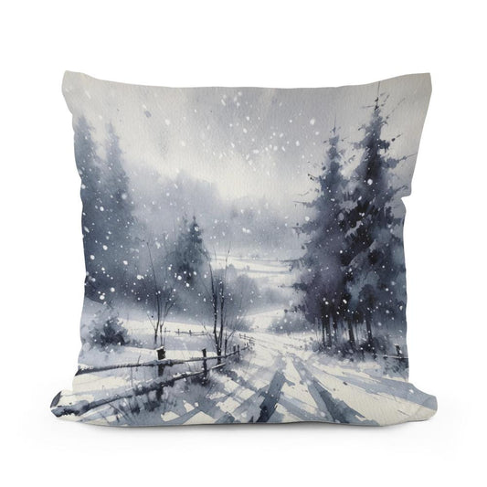 Whispering Winter Cotton Pillow - Main Image