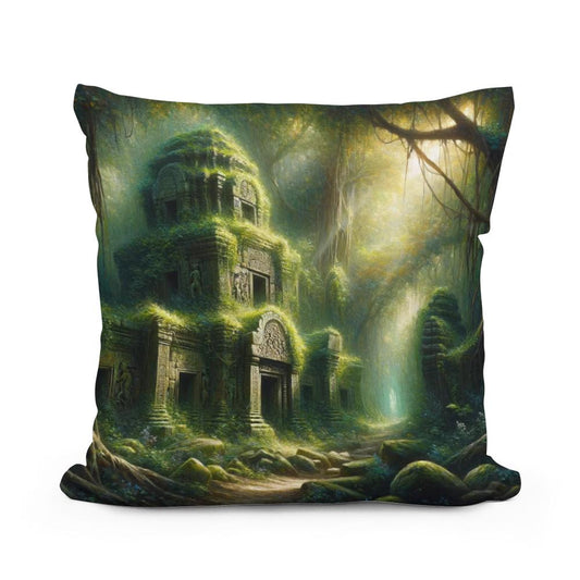 Jungle Ruins Cotton Cushion - Main Image